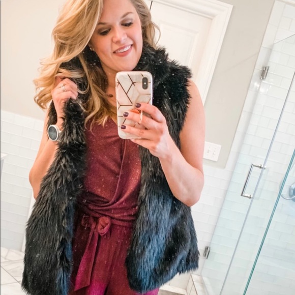 Michael Kors Burgundy Sparkle Jumpsuit, Sz M - Picture 16 of 16